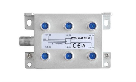 DM06D Splitter 6-way, 1,3 GHz