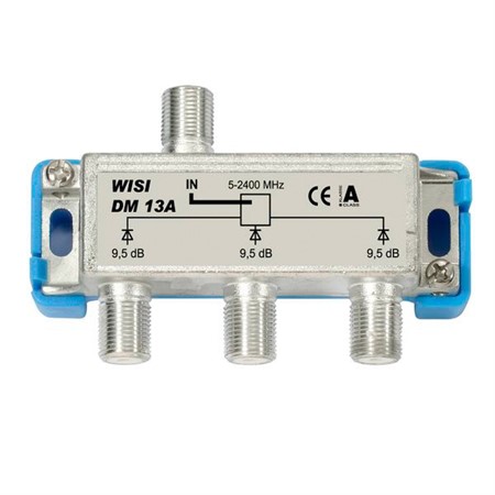 DM13A Fördelare 3-vägs 5-2400 MHz , 9,5 dB