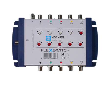 Inline amplifiers with 5 trunks